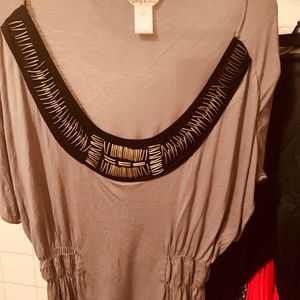 Lucky & Coco knit tunic beaded neckline nwot XL